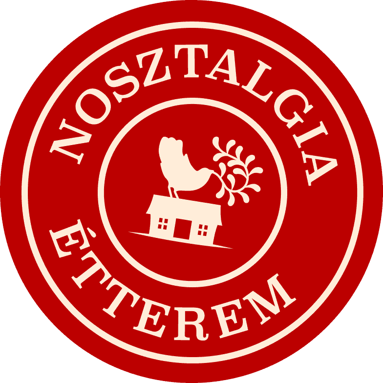 Nosztalgia Étterem logó, magyar étterem, hagyományos magyar konyha, nosztalgikus hangulat, minőségi étel, barátságos környezet,Gasztronómiai élmény, autentikus magyar ételek, vendéglátás.