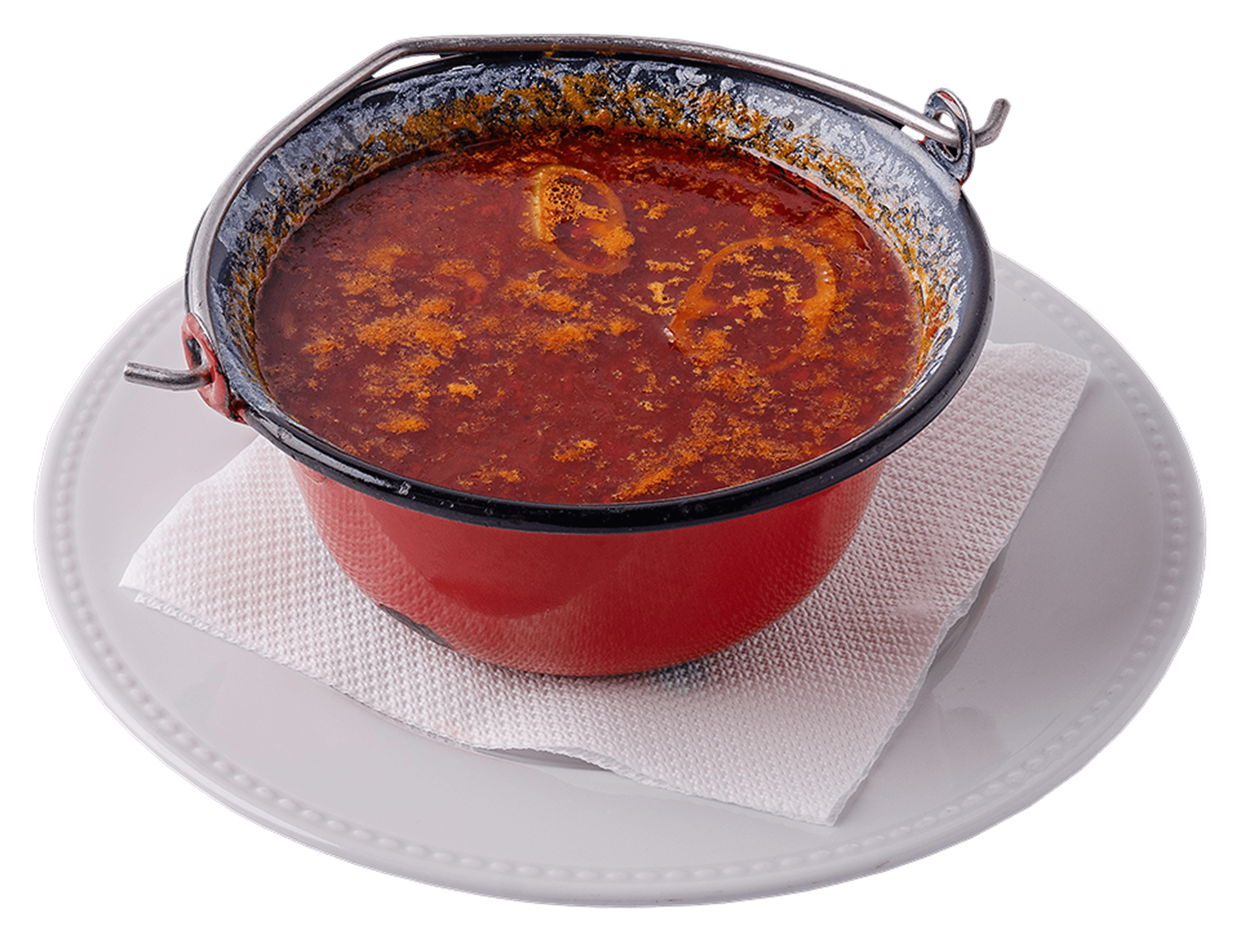 Füstölt paprika leves, magyar konyha, gazdag ízek, Nosztalgia Étterem Magyarországon, autentikus házi készítésű étel, tipikus magyar leves.